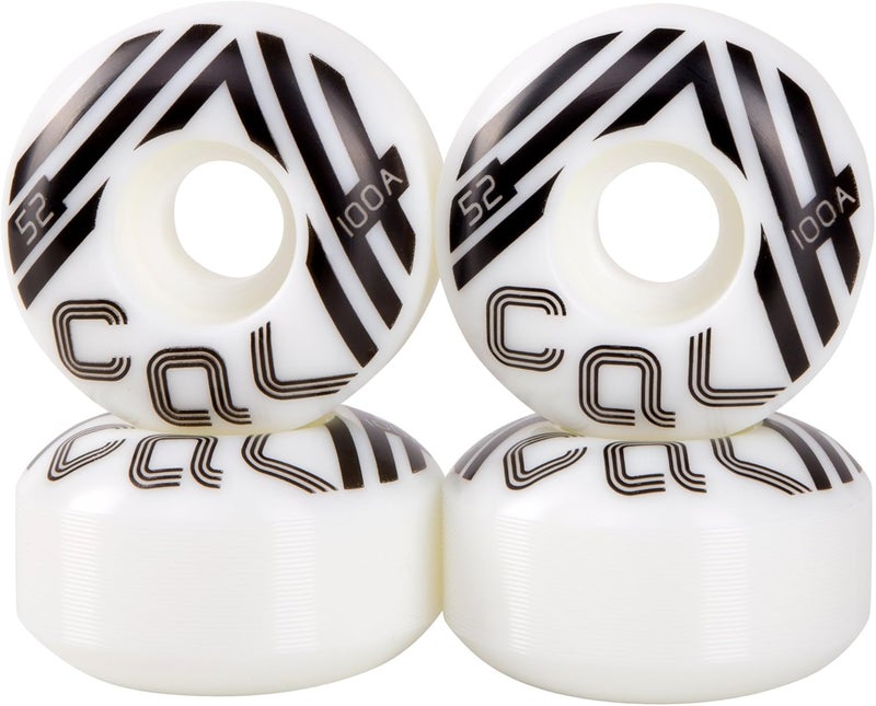 Cal 7 Catch-22 Skateboard Wheels, 52mm & 100A, Black & White Design, Great for Trick, Street & More - Image 1